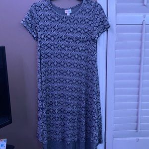 A black LuLaRoe floor length dress